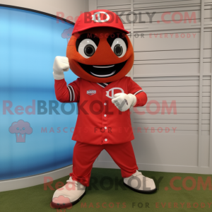 Guante de béisbol rojo...