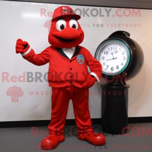 Guante de béisbol rojo...