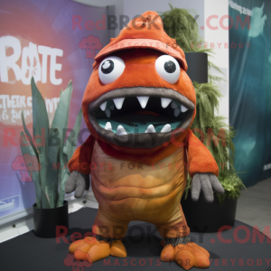 Rust Piranha maskot kostume...
