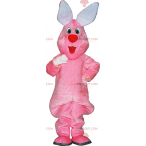 Plush pink rabbit mascot - Redbrokoly.com