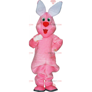 Plys lyserød kanin maskot - Redbrokoly.com