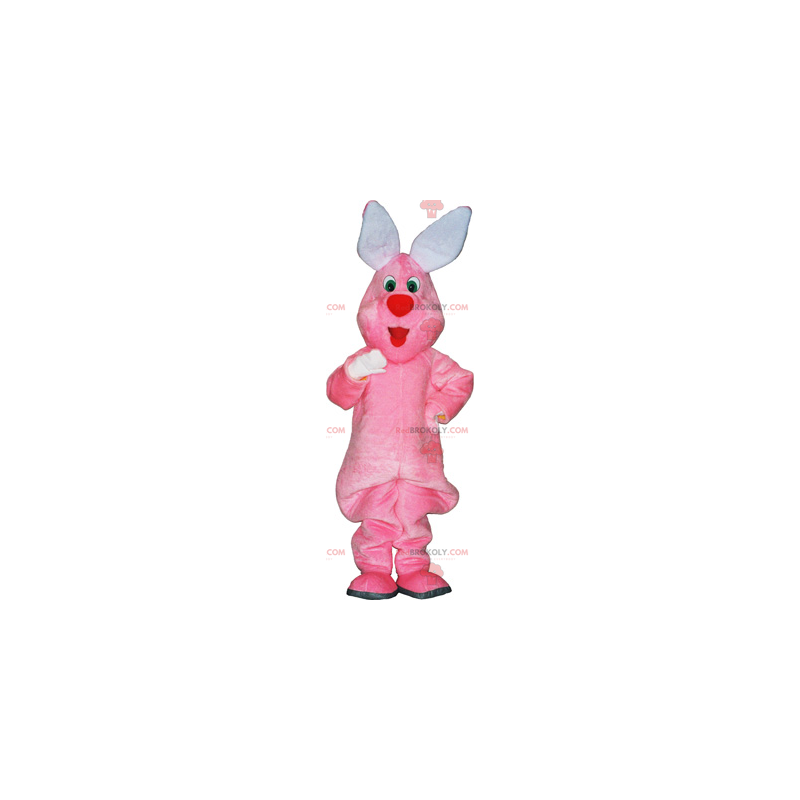 Mascota de conejo rosa de peluche - Redbrokoly.com