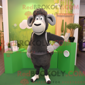 Olive Suffolk Sheep maskot...