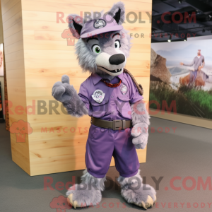 Lavender Say Wolf mascot...