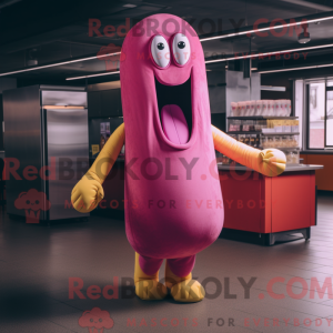 Magenta Hot Dog mascot...