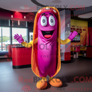 Magenta Hot Dog maskot...