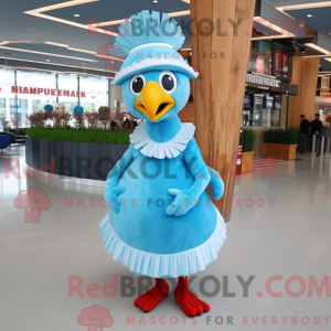 Sky Blue Turkey mascotte...