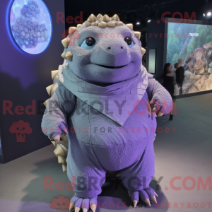 Lavendel Glyptodon maskot...