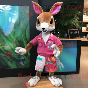 Pink Kangaroo mascot...