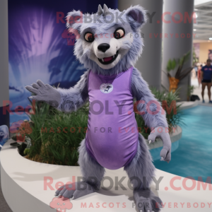 Lavender Hyena mascot...