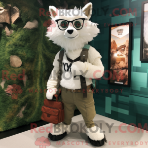 White Fox mascottekostuum...