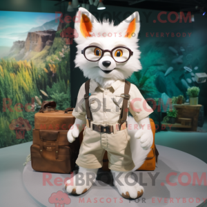 White Fox mascottekostuum...