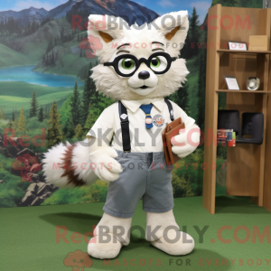 White Fox mascot costume...