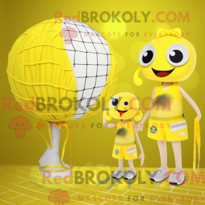 Citroengeel volleybalnet...