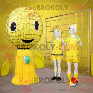 Citroengeel volleybalnet...