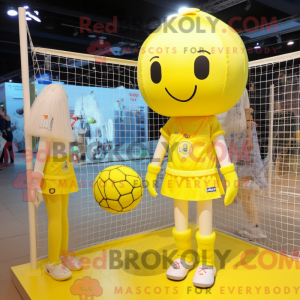 Citroengeel volleybalnet...
