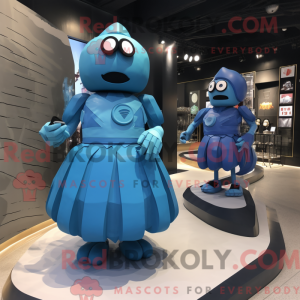 Blue Grenade mascot costume...