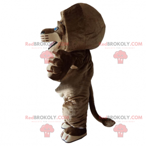 Leeuw mascotte met blauwe ogen - Redbrokoly.com