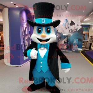Cyan King mascot costume...