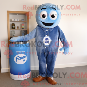 Blue Soda Can maskot...