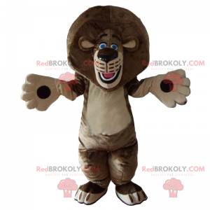 Mascote leão com olhos azuis - Redbrokoly.com