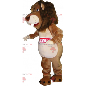 Mascote leão com barriga branca - Redbrokoly.com