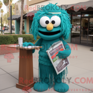 Teal Spaghetti Maskottchen...