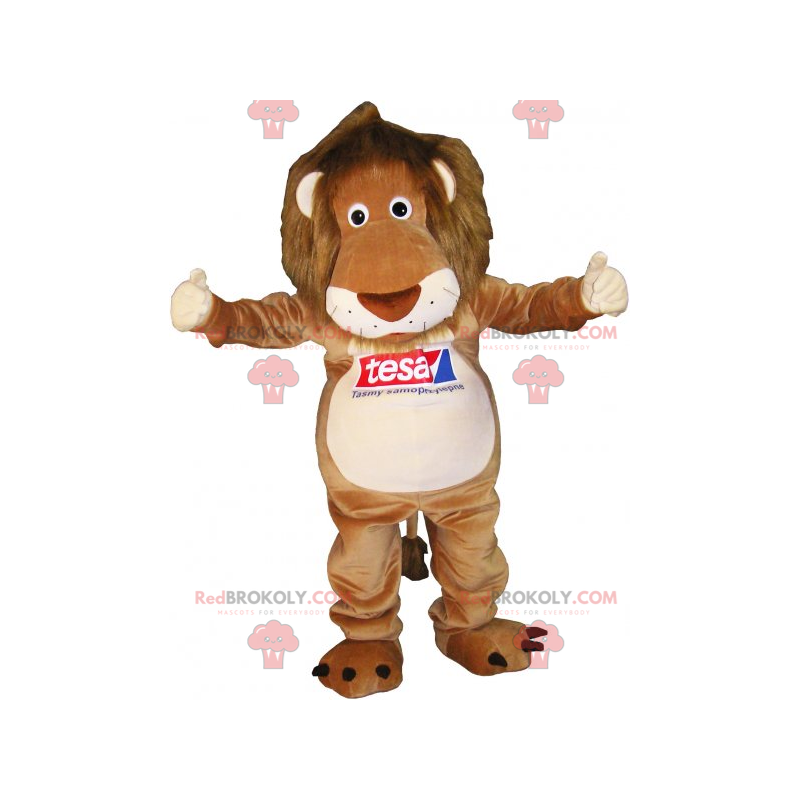 Leeuw mascotte met een witte buik - Redbrokoly.com Leeuw mascotte met een witte buik - Redbrokoly.com