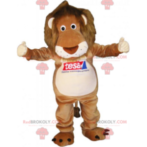 Lion maskot med en hvid mave - Redbrokoly.com