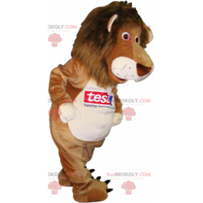 Lion maskot med en hvid mave - Redbrokoly.com