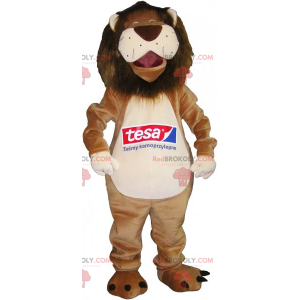 Mascotte de lion avec un ventre blanc - Redbrokoly.com