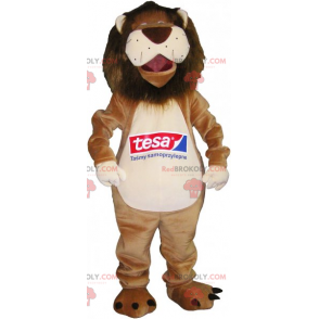 Lion maskot med en hvid mave - Redbrokoly.com
