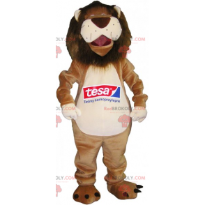 Mascote leão com barriga branca - Redbrokoly.com