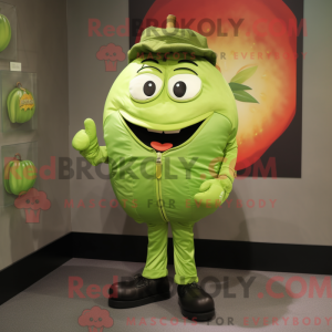 Postava maskota Lime Green...
