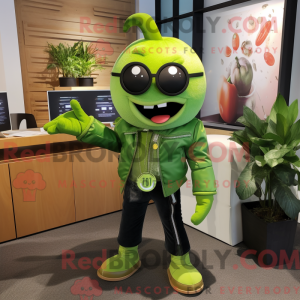 Postava maskota Lime Green...