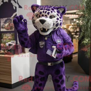 Purple Jaguar mascot...