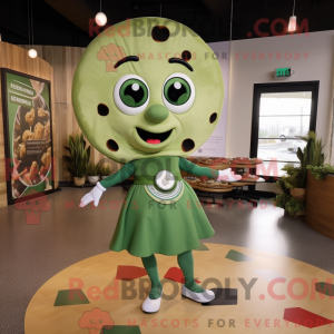 Olive Pizza mascot costume...