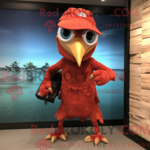 Rød Archaeopteryx maskot...