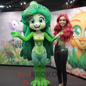 Green Mermaid mascot...