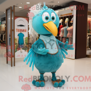 Turquoise Turkey mascot...