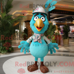 Turquoise Turkey mascot...