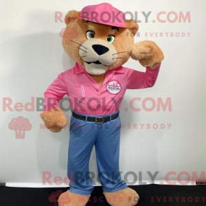 Pink Tamer Lion Maskottchen...