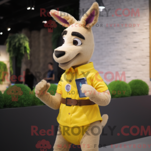 Mascotte d âne jaune...