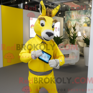 Mascotte d âne jaune...