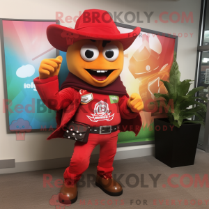 Rode Nachos-mascottekostuum...