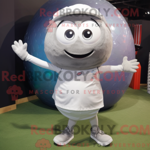 Silver Golf Ball mascot...