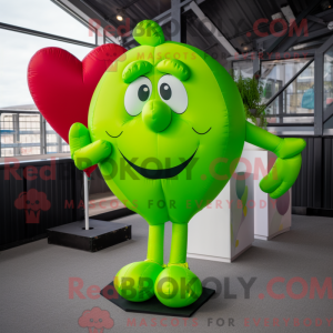 Lime Green Heart Shaped...