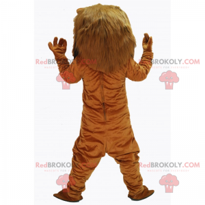 Mascotte leone con un naso rosa - Redbrokoly.com