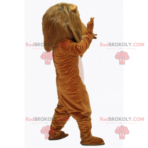 Lion maskot med en lyserød næse - Redbrokoly.com