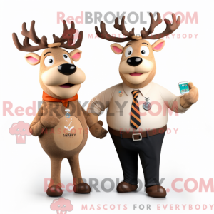 Tan Elk maskotdraktfigur...
